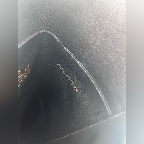 New $950 STUART WEITZMAN 5050 BOOT STRETCH LEATHER OVER THE KNEE BLACK 7.5 S4829 - Picture 16 of 16